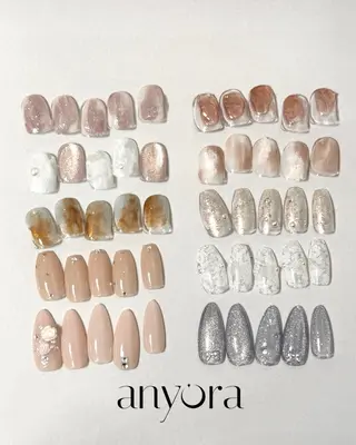 ネイル 大人ワンホン キラキラ／Ayanoのネイルデザイン