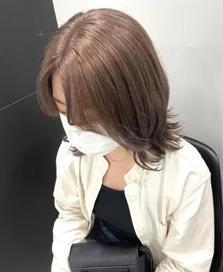 セミロング カラー 🧸ミルクティー🧸 kousei🧸のヘアスタイル