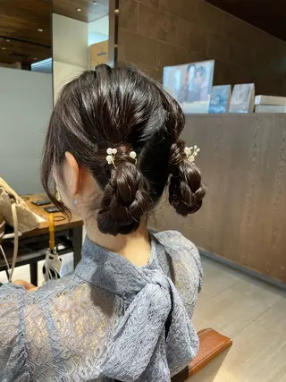ヘアアレンジ レイヤーカット/ アレンジ/うみのヘアスタイル