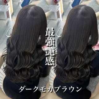 セミロング カラー 髪質改善|透明 感カラー🩵レイヤーのヘアスタイル