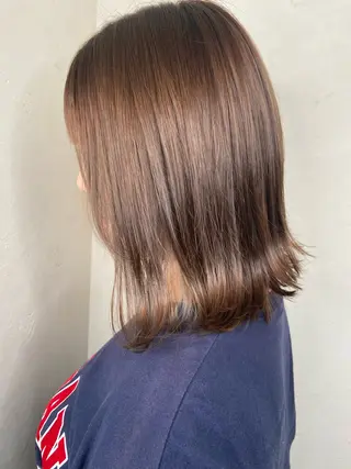 ミディアム カラー Yoshida marinaのヘアスタイル