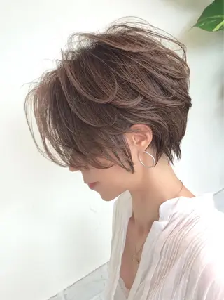ショート カラー ✨大人ショート特化 /カットモデル/銀座のヘアスタイル