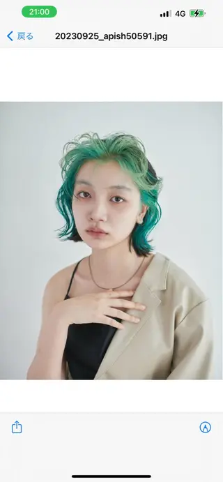 カラー 🌙コテ巻き風パーマ 🌙菜月のヘアスタイル