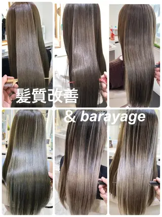 セミロング カラー 山崎俊輔/髪質改善 /バレイヤージュのヘアスタイル