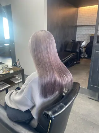 ロング maco 艶感ハイトーン🦋のヘアスタイル