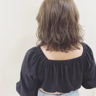 ミディアム カラー ボブ/パーマ 古家 佑真のヘアスタイル
