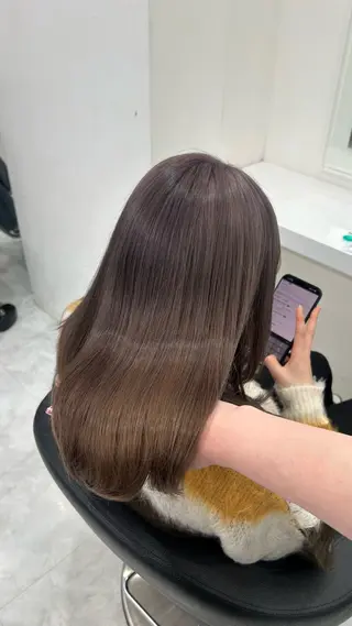ロング カラー パーマ ヘアアレンジ メンズ キッズ 盛れ韓国ハイトーン 🎀Himari🎀のヘアスタイル