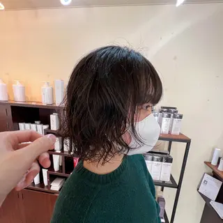 ショート レイヤー/パーマ /縮毛/ 宮本 泰周のヘアスタイル
