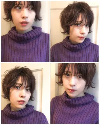 ショート カラー ショート✨ボブ✨代表 新田見美仁のヘアスタイル