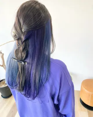 セミロング ケアブリーチ 黒瀬有汰のヘアスタイル