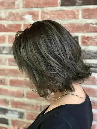 ミディアム カラー 市村 正義のヘアスタイル