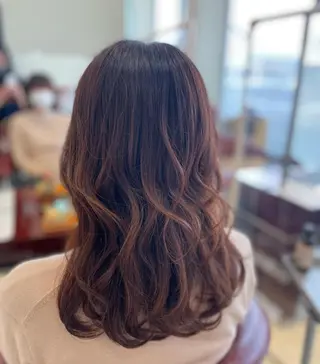 ミディアム カラー パーマ ヘアアレンジ メンズ キッズ マツエク・マツパ sara 荒井店のヘアスタイル