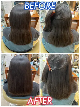 ミディアム 山田 梓のヘアスタイル