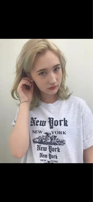 ミディアム 透明感カラー🌿ボブ ✨飛田　ケイのヘアスタイル