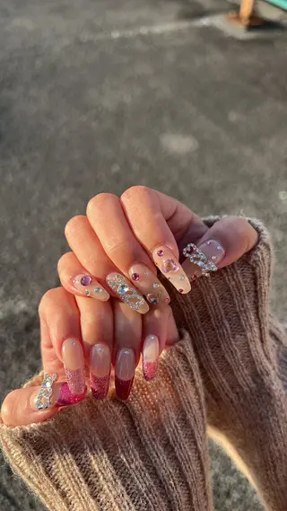 ロング ネイル Amore 板谷爽花のネイルデザイン