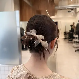 セミロング ヘアアレンジ 縮毛矯正+モテカラー 🎀✨MIHOのヘアスタイル