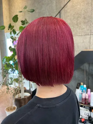 ショート カラー ヘアアレンジ ボブ×艶カラー 特化・リクト💥のヘアスタイル