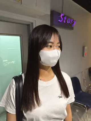 ロング NANAMI🩵 大人可愛い韓国ヘアのヘアスタイル