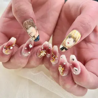 ロング 池袋痛ネイル Nok. 渡辺のネイルデザイン