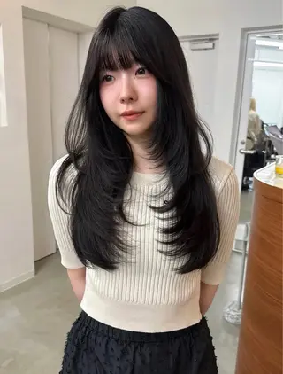 ロング カラー 大阪梅田/ イマムラミヅキのヘアスタイル