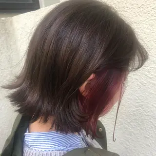 ミディアム カラー パーマ ヘアアレンジ 【白髪ぼかし 専門GBG】自由が丘のヘアスタイル