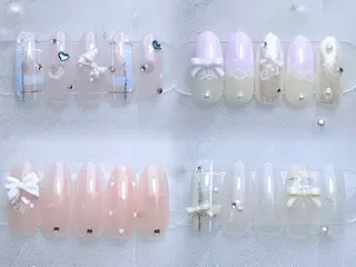 ネイル nami🐰🎀 ガーリー/堺筋本町のネイルデザイン