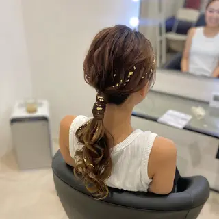 ロング ヘアアレンジ Mikazuki オーナーTeradaのマツエク・マツパデザイン