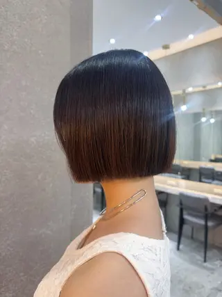 ボブ ミニボブ 透明感カラー颯空🎀のヘアスタイル