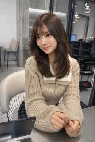 ミディアム カラー ヘアアレンジ 【博多髪質改善】 吉村 清志のヘアスタイル