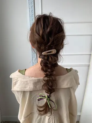 ヘアアレンジ 韓国ヘア🕊村上 ののこ🕊のヘアスタイル