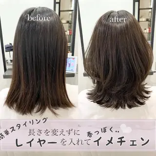 ミディアム 伊良波 香里のヘアスタイル