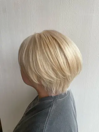 ショート 浅川恵太/縮毛矯正 /ブリーチ縮毛矯正のヘアスタイル