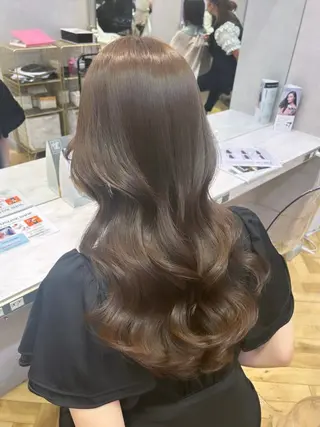 セミロング カラー ヘアアレンジ 🩷韓国ヘア/ヨシン モリ🩷Maikaのヘアスタイル