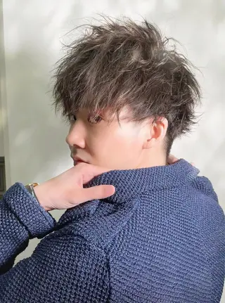 ショート パーマ メンズ 骨格整形カット/ ショート✂️堀夢哉のヘアスタイル