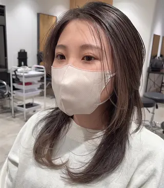 ロング カラー スキバサミを使わない カット🌼唯🌼のヘアスタイル
