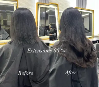 ロング カラー シールエクステ特化 ハイトーン、NANAのヘアスタイル