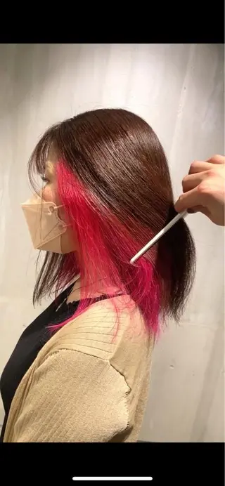 ミディアム 各務原/カラー/ブリ ーチお任せください！のヘアスタイル