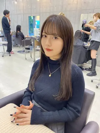 セミロング うる艶ヘア♡韓国好き 透明感　shotaのヘアスタイル