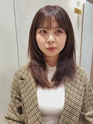 ミディアム カラー 砂原 ひよりのヘアスタイル