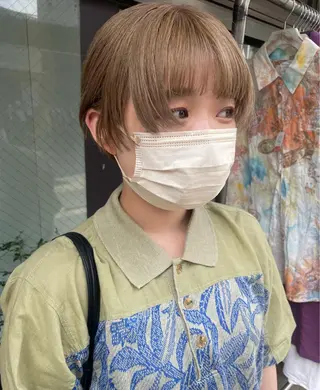 ショート カラー ヘアアレンジ satsuki 暖色・ブラウンカラーのヘアスタイル