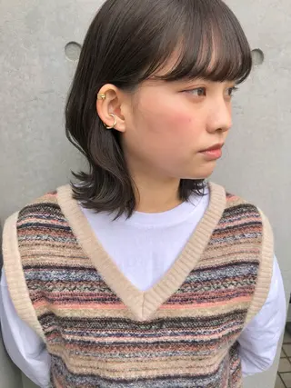 ミディアム 東 みのりのヘアスタイル