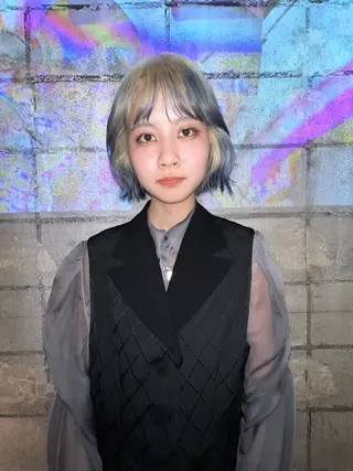 ミディアム カラー 圧倒的デザイン力 店長🎨RENAのヘアスタイル