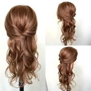 セミロング ヘアアレンジ タニモト ユイのヘアスタイル