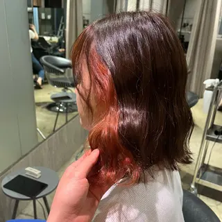 ミディアム カラー 森山 葵のヘアスタイル