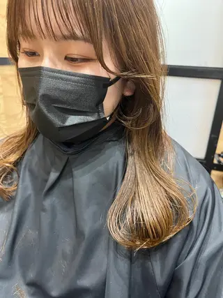 セミロング カラー パーマ ヘアアレンジ メンズ キッズ ネイル マツエク・マツパ アイブロウ 久木原 ゆりのヘアスタイル