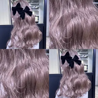 セミロング カラー ヘアアレンジ 🧸ブリーチ特化/前 髪/しょうじりか🎀のヘアスタイル