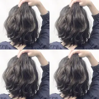 ミディアム カラー ヘアアレンジ 🫧柔色/トレンド カラー/川辺晴加のヘアスタイル
