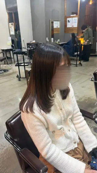 セミロング 小池 かなこのヘアスタイル