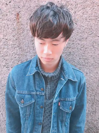 ショート カラー パーマ ヘアアレンジ メンズ ちこ .のヘアスタイル