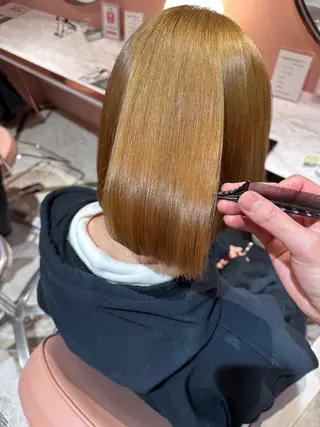 ミディアム カラー レイヤーブリーチ特化 ホワイト専門/岸のヘアスタイル